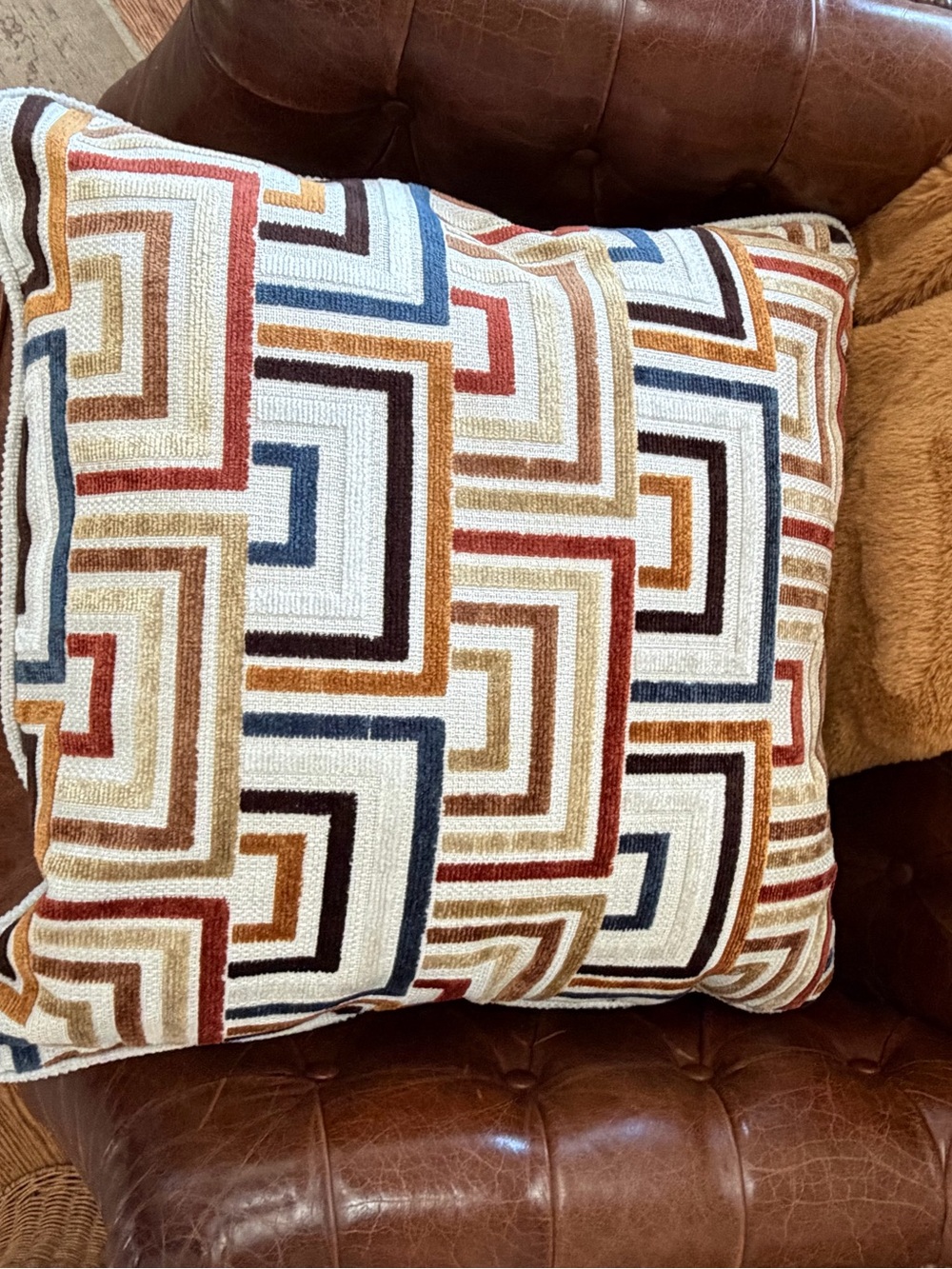 (2) Geometric Pattern Throw Pillows - Multi-Color - Picture 5 of 5